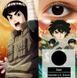 Кольорові контактні лінзи чорні Rock Lee (пара) + контейнер для зберігання в подарунок MY31 фото 6
