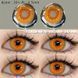 Линзы цветные оранжевые Golden Eye brown + контейнер для хранения в подарок HD06423 фото 1