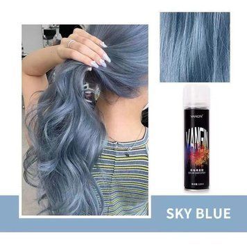 Временная краска-спрей для волос серо-голубая Sky Blue 8356 фото