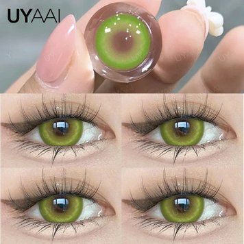 Цветные линзы зелёные Candy Green + контейнер для хранения в подарок BC01-2 фото