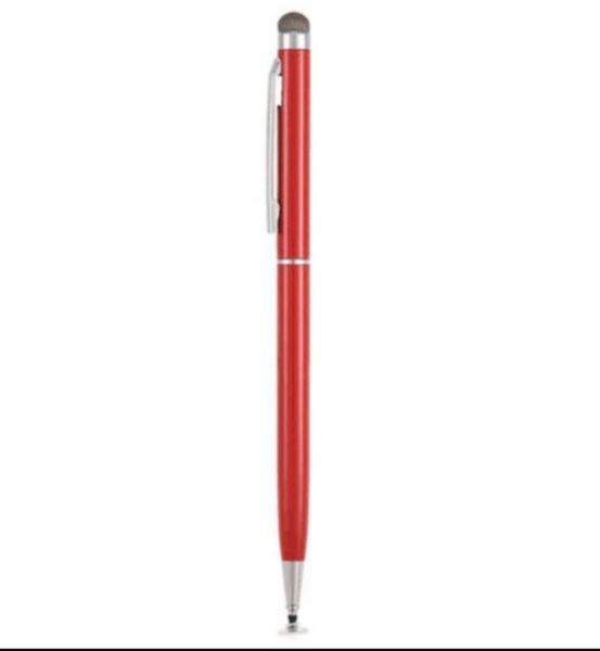 Ёмкостный двухсторонний стилус для рисования 2 в 1 красный 2521 фото