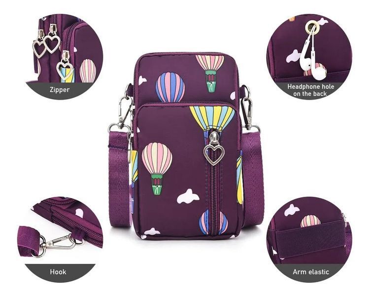 Універсальна сумка-чохол для телефона Jingpin Purple 188241L фото