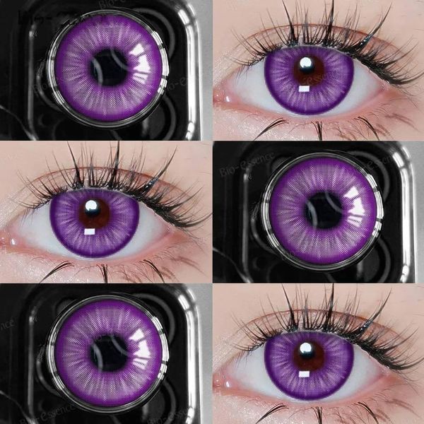 Цветные линзы фиолетовые E-Blink Violet + контейнер для хранения в подарок BC07-4 фото