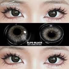 Кольорові лінзи чорні Alps Black + контейнер для зберігання в подарунок 0B0734 фото