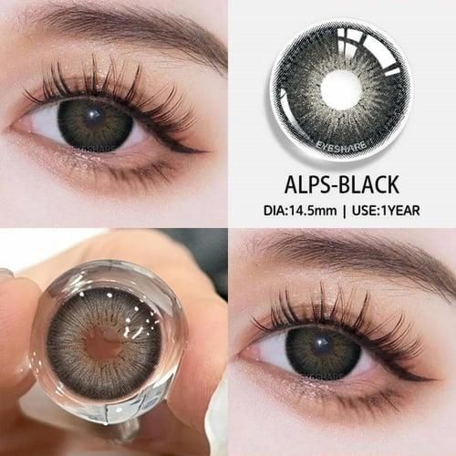 Кольорові лінзи чорні Alps Black + контейнер для зберігання в подарунок 0B0734 фото