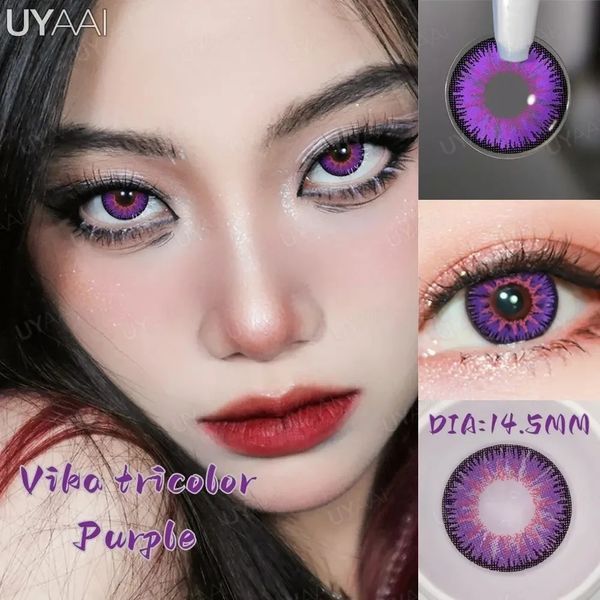 Кольорові лінзи фіолетові Violet + контейнер для зберігання в подарунок MA105RA фото