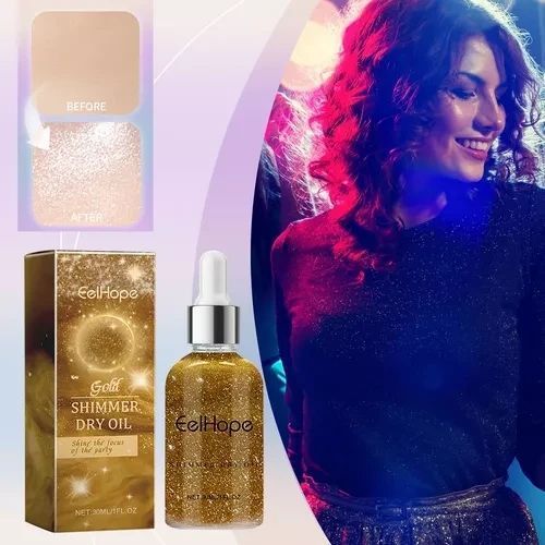 Шимер для обличчя та тіла Eelhope Gold Shimmer Dry Oil Блиск для тіла 05682GL фото