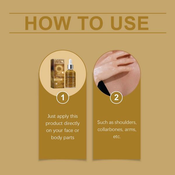 Шимер для обличчя та тіла Eelhope Gold Shimmer Dry Oil Блиск для тіла 05682GL фото