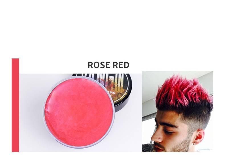 Тимчасова фарба-віск для волосся рожева Melao Кольоровий віск для волосся Rose Red 120 ml 3357 фото
