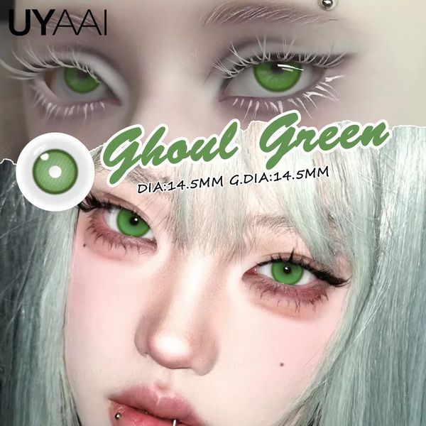 Кольорові лінзи зелені Choul Green + контейнер для зберігання в подарунок BX23-2 фото