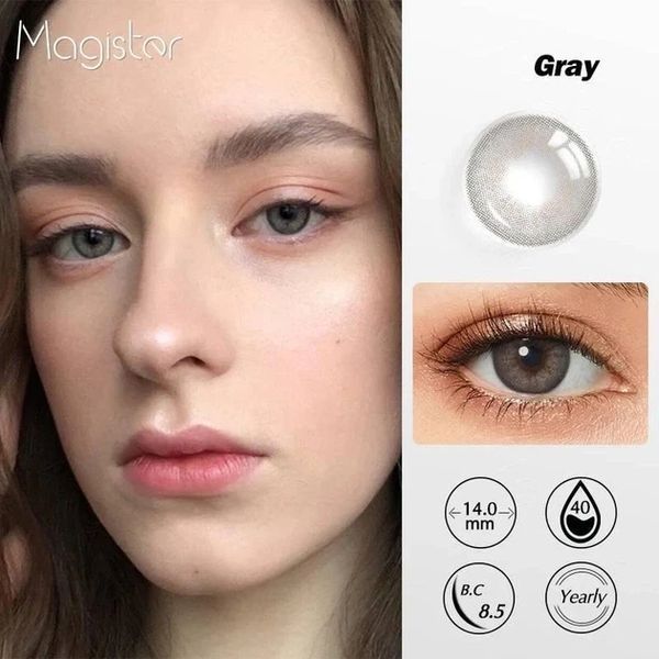 Кольорові лінзи для очей сірі Euro Gray + контейнер для зберігання в подарунок 2972479302 фото