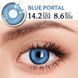 Кольорові лінзи для очей блакитні Blue Portal + контейнер для зберігання в подарунок BME76-3 фото 9