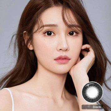 Цветные линзы чёрные Omg Black + контейнер для хранения в подарок MY38 фото