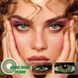 Цветные линзы для глаз зелёные Green snake + контейнер для хранения в подарок 268 фото 4