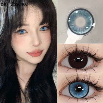 Цветные голубые линзы CrystalOrb Blue + контейнер для хранения в подарок BC28-3 фото