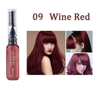 Временная смывающаяся краска для волос красно-коричневая Wine Red 09 5670 фото