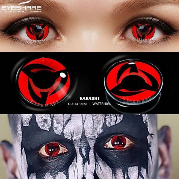 Цветные контактные линзы Kakashi (пара) + контейнер для хранения в подарок MY16 фото