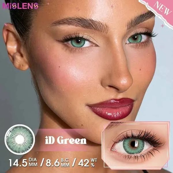 Кольорові лінзи зелені ID Green + контейнер для зберігання в подарунок BCB3-2 фото