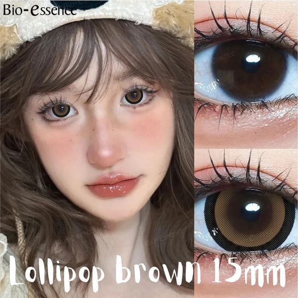 Кольорові лінзи коричневі Lillilop Brown + контейнер для зберігання в подарунок BDA11-1 фото