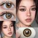 Цветные линзы для глаз коричневые с ободком BUBBLE-BROWN + контейнер для хранения в подарок 6831 фото 4