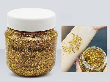 Глітер-гель для обличчя, волосся й тіла Hello Sweet Gold 150 мл N-119 фото