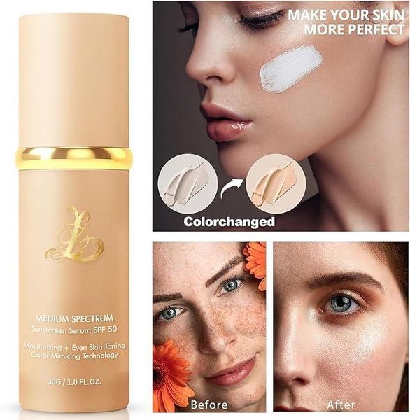 Тональная сыворотка SPF 50 Medium Spectrum Sunscreen Serum увлажняющий тональный крем с защитой от солнца 0045S фото