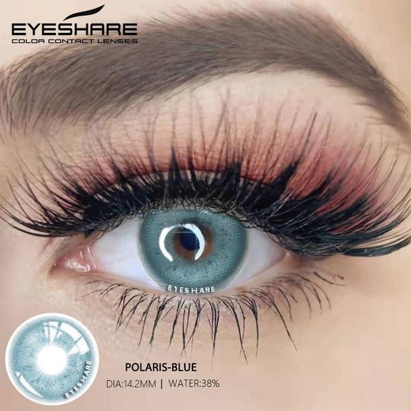 Цветные линзы голубые Polaris Blue + контейнер для хранения в подарок 045674PO фото