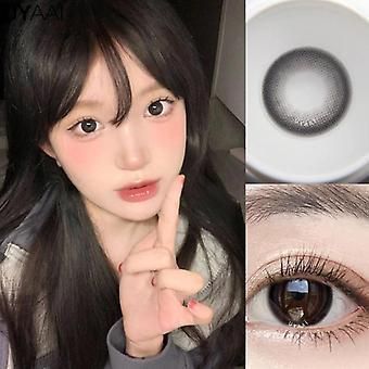 Цветные линзы чёрные High Gloss Black + контейнер для хранения в подарок BE145-H фото