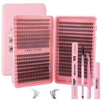 Набір для домашнього нарощування вій 10D+20D 640 пучків + клей + пінцет + подвійний пензлик + ремувер DIY-JMS-233 фото