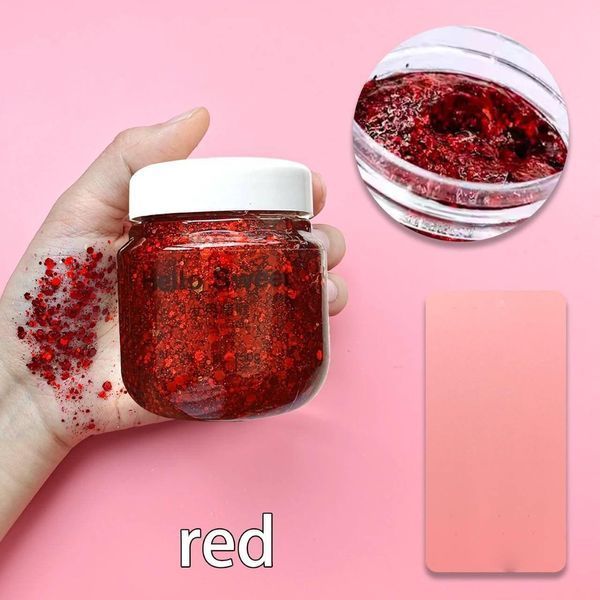 Глітер-гель для обличчя, волосся й тіла Hello Sweet Red 150 мл N-110 фото