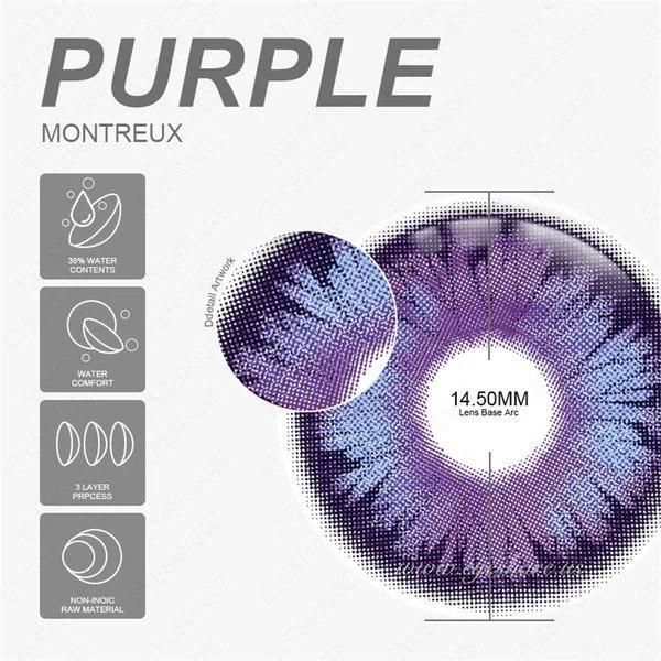 Цветные линзы фиолетовые Montreux + контейнер для хранения в подарок 7490GV фото