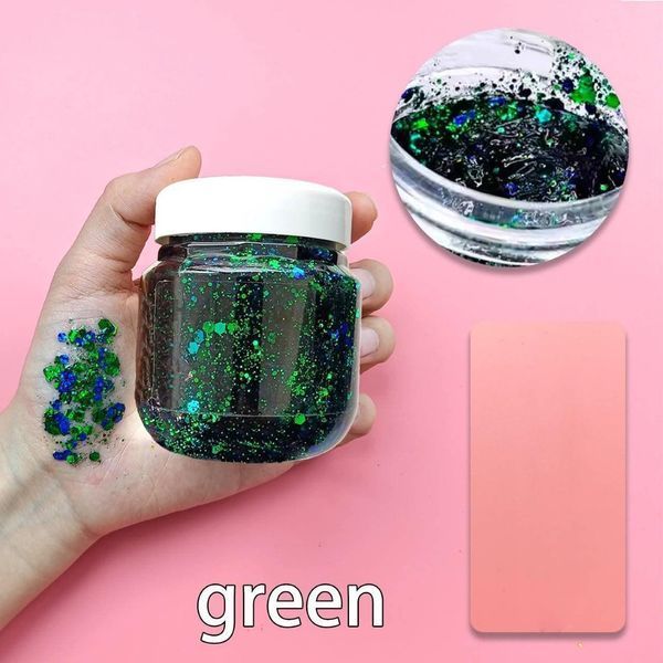 Глітер-гель для обличчя, волосся й тіла Hello Sweet Green 100 мл N-118 фото