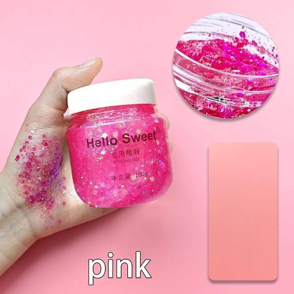 Глітер-гель для обличчя, волосся й тіла Hello Sweet Pink 150 мл N-116 фото