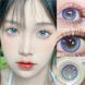 Цветные линзы для глаз голубые Blue (пара) + контейнер для хранения в подарок BCC2FR фото 9