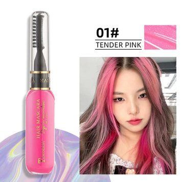 Временная смывающаяся краска для волос розовая Pink 01 5679 фото