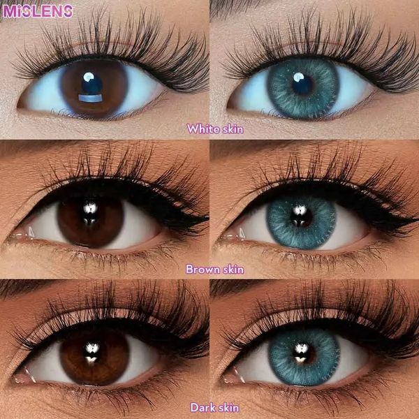 Кольорові блакитні лінзи Misty Rose Blue + контейнер для зберігання в подарунок BC46-3 фото