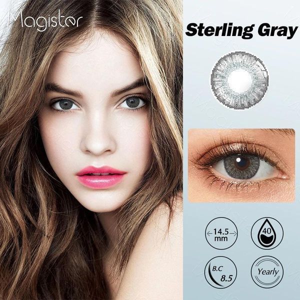 Кольорові лінзи  сірі Sterling Gray + контейнер для зберігання в подарунок MA017 фото