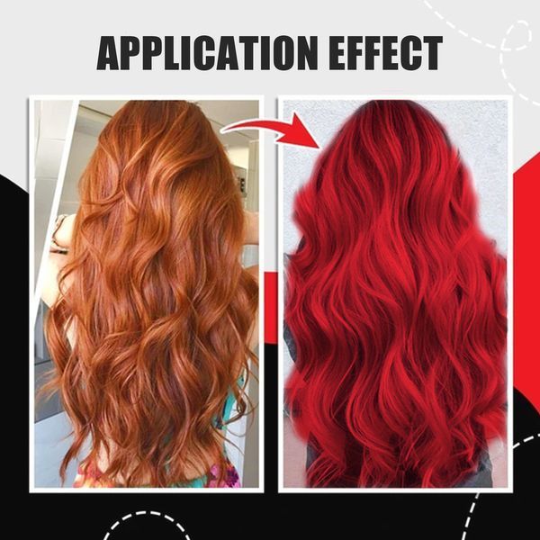 Временная смывающаяся краска для волос красная Red 8950 фото