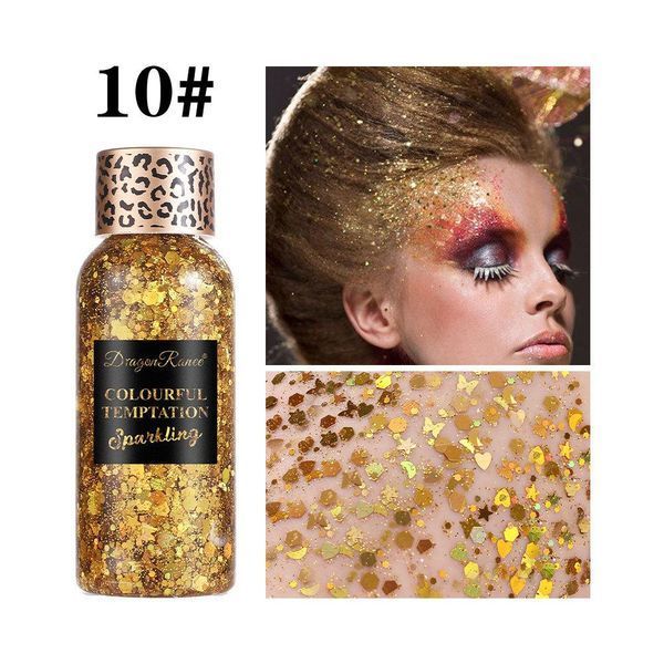 Глітер-гель Dragon Rannee для обличчя, волосся і тіла Gold N-10 фото
