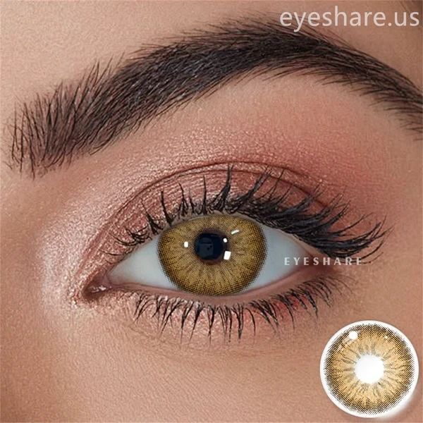 Кольорові лінзи для очей коричневі Serbia Brown + контейнер для зберігання в подарунок 07495SE фото