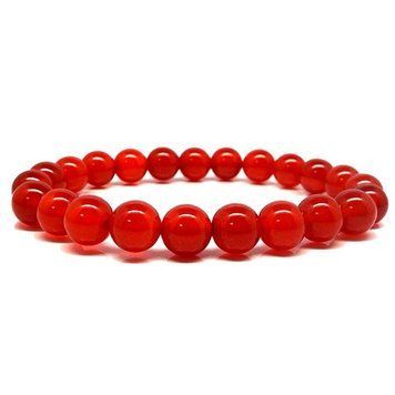Браслет из натурального сердолика Диаметр камня 8 мм 778412 фото