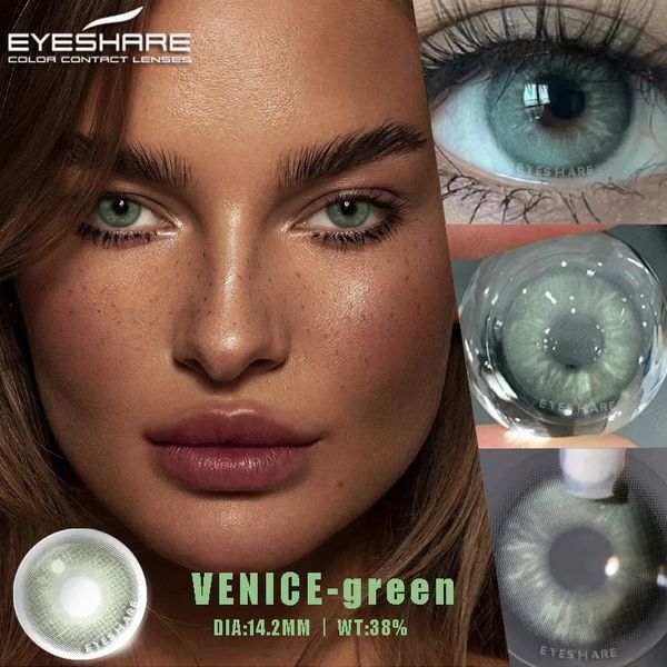 Цветные линзы зелёные Venice Green + контейнер для хранения в подарок 04584VE фото