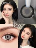 Кольорові лінзи сірі Black Swan Grey + контейнер для зберігання в подарунок BE190-5 фото