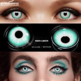 Цветные зелёные линзы Green+ контейнер для хранения в подарок HD53GR фото