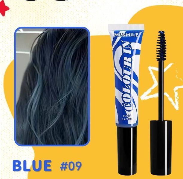 Тимчасова змивальна фарба для волосся синя Blue 09 5671 фото